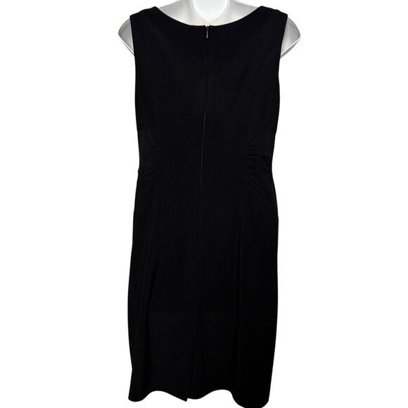 R&M Richards Petite Womens Black Ruffle 3D Stretch Sheath Whimsigoth Dress 8P - Picture 14 of 16
